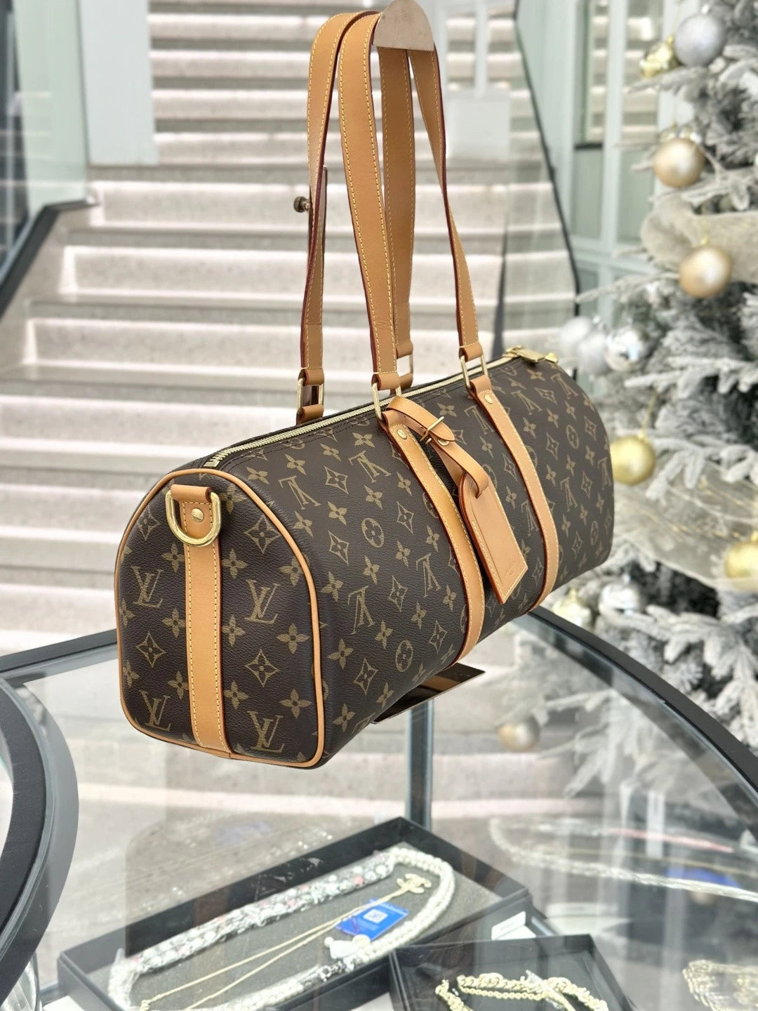 Louis Vuitton Papillon Trunk 45 Top Handle Crossbody Bag Brown Unisex S