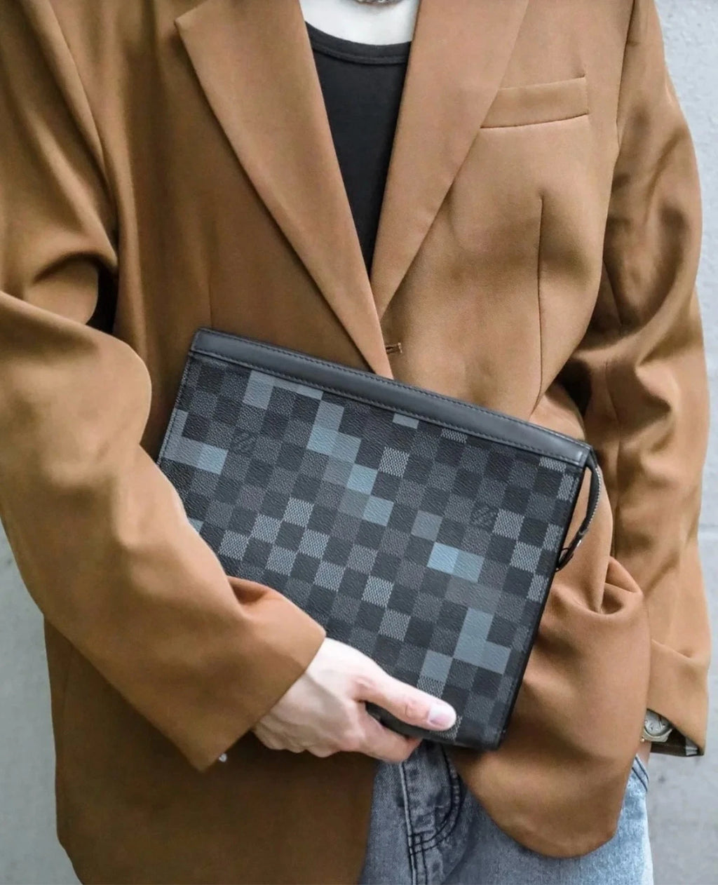 Louis Vuitton Canvas Pochette Voyage Clutch For Women