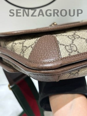 Gucci GG Marmont Tiger Shoulder Bag Beige Brown Unisex Classic