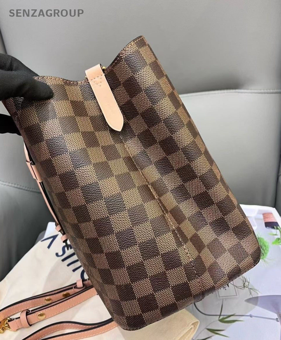 Louis Vuitton Noe Damier Ebene 2ways Shoulder Crossbody Bag Women Brown
