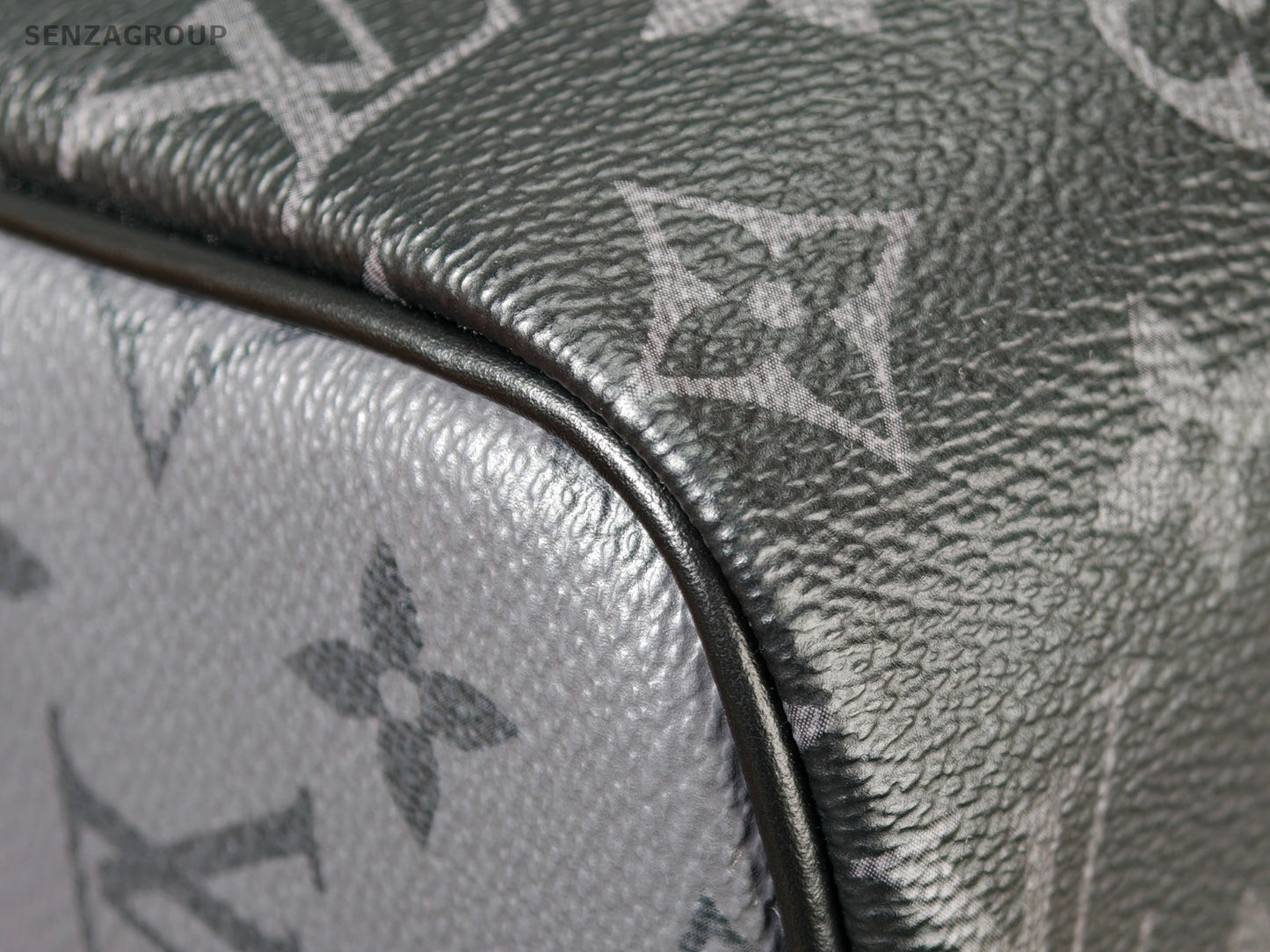 Louis Vuitton Keepall35 Top Handle Bag Crossbody Black Silver Unisex Adults