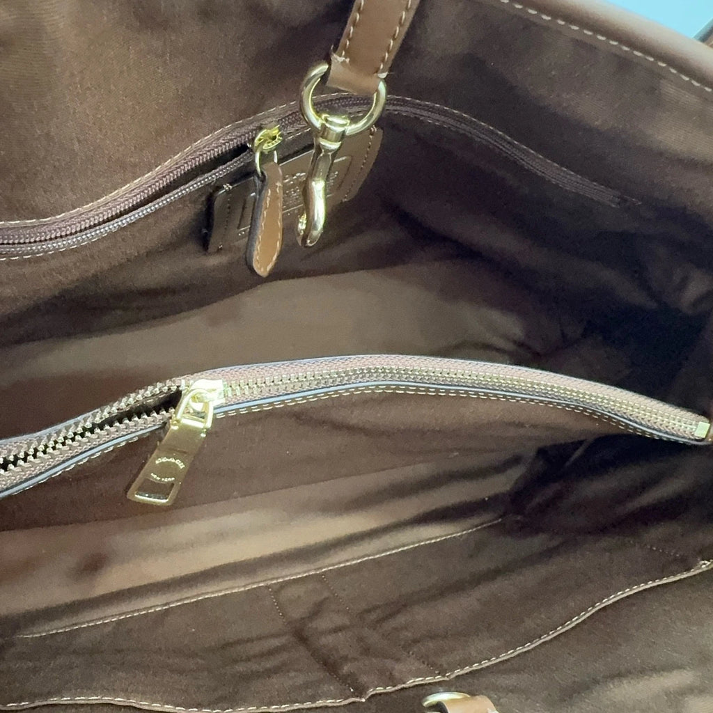Coach Women's Signature Canvas Tote Shoulder Crossbody Handbag