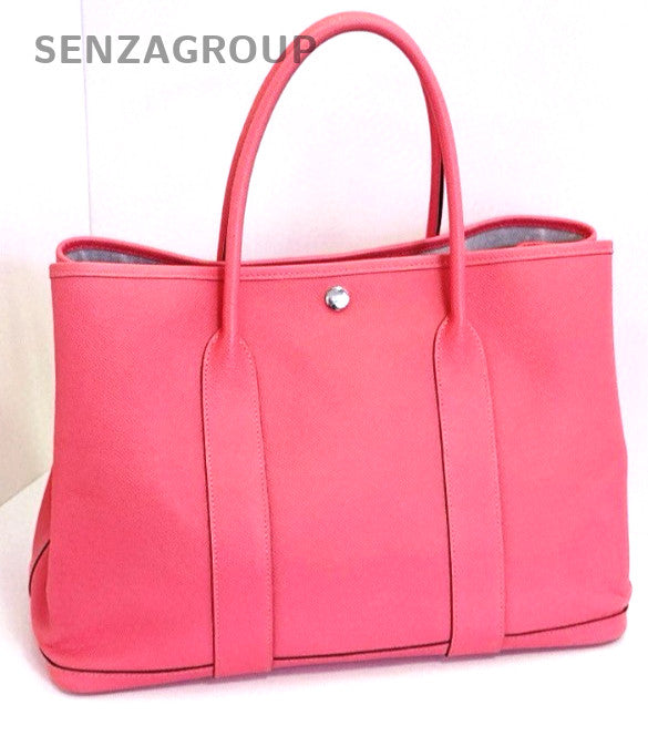 Hermes Garden Party GP36 tote Shoulder bag Epsom Leather Pink Women
