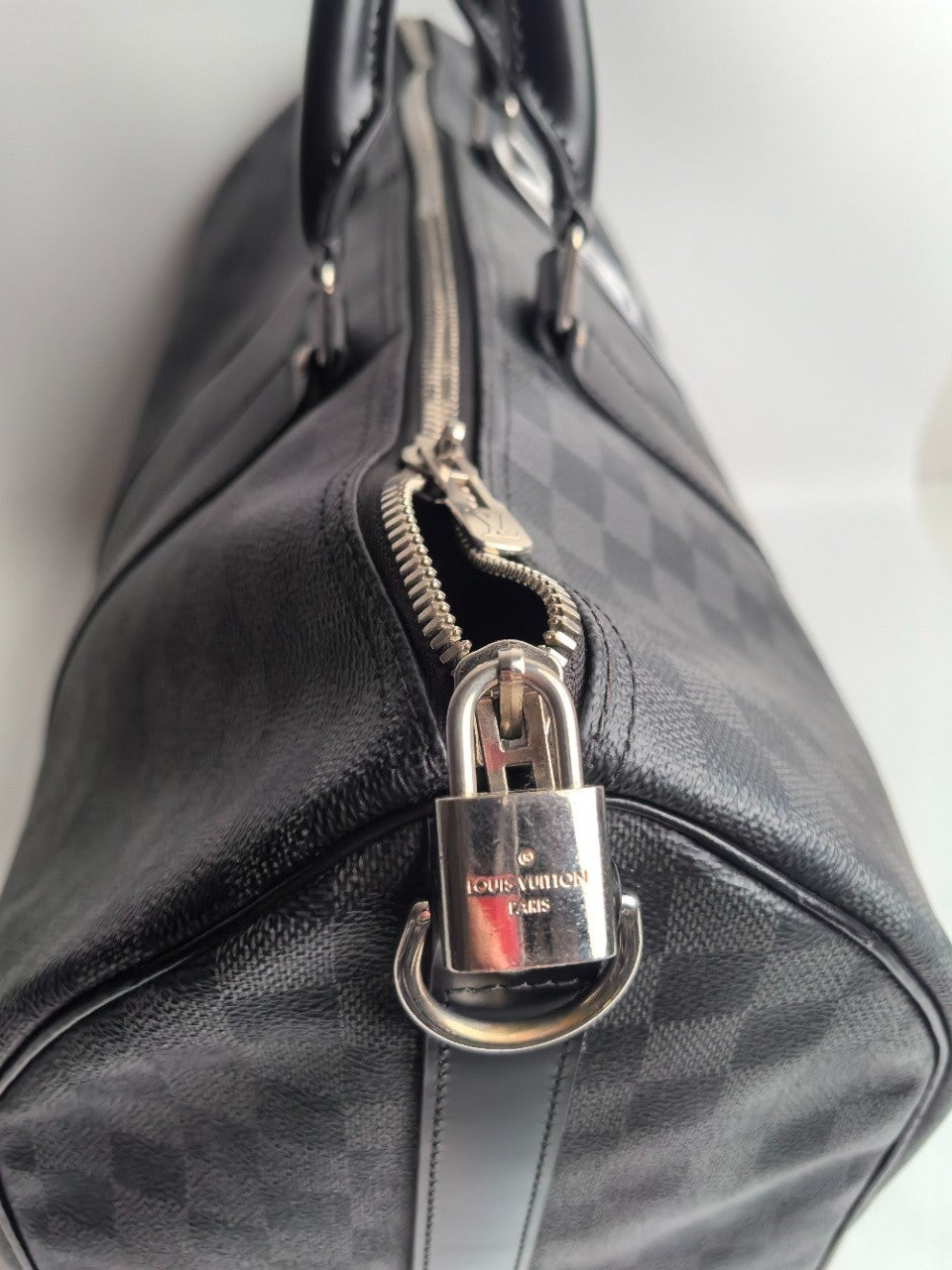SJ0001Louis Vuitton Keepall Bandoulière 45 Damier Graphite