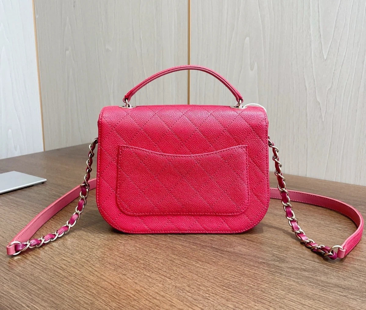 Chanel Coco Curve Cuba Calfskin Top Handle Bag Shoulder Bag Crossbody Red