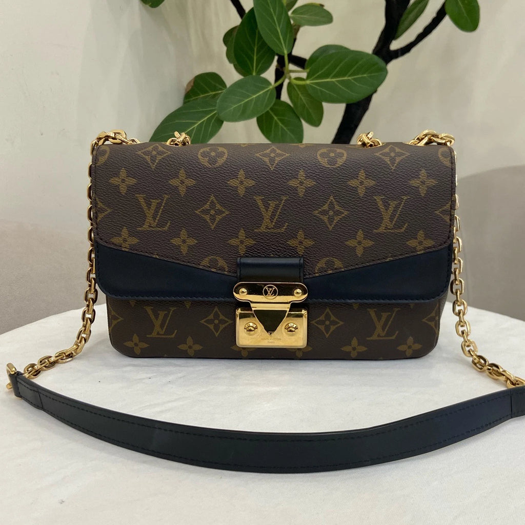 Louis Vuitton Marceau Chain Shoulder Bag Crossbody Brown Gold Women Classic