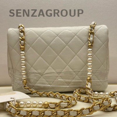 Chanel Quilted Calfskin Gold Chain Shoulder Bag - Classic Women's