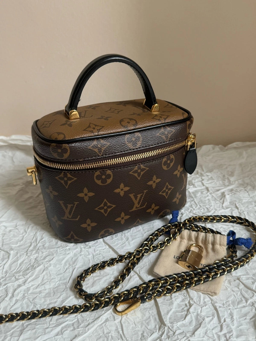 Louis Vuitton Vanity Monogram Canvas Shoulder Bag Excellent