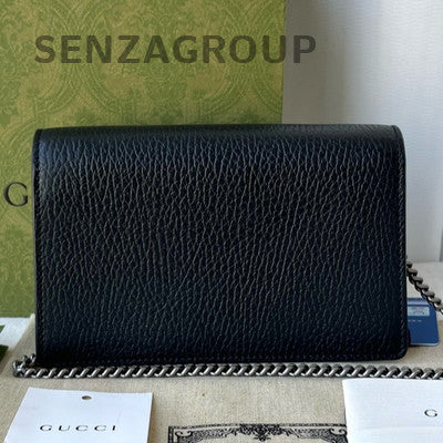 Gucci Dionysus Mini Black Silver Chain Shoulder Bag for Women