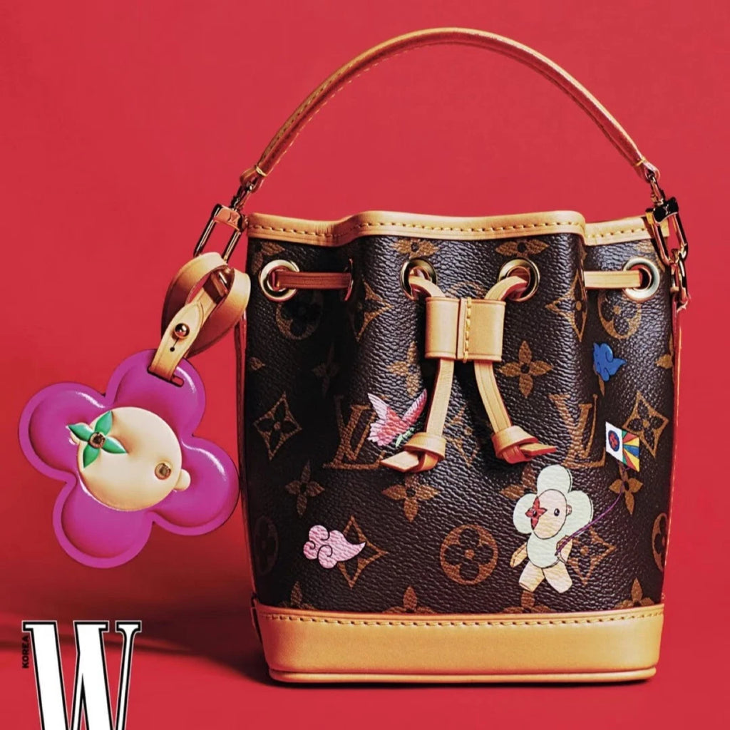 Louis Vuitton Bucket BB Monogram Top Handle Crossbody Bag Brown Women S