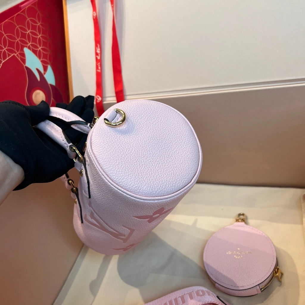 Louis Vuitton Gradient Pink Papillon Cylinder Handbag For Women