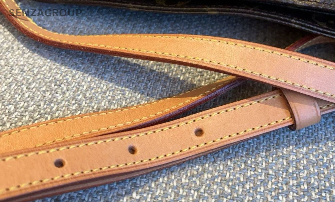 Louis Vuitton Monogram Vintage Shoulder Bag Brown Gold Women Classic