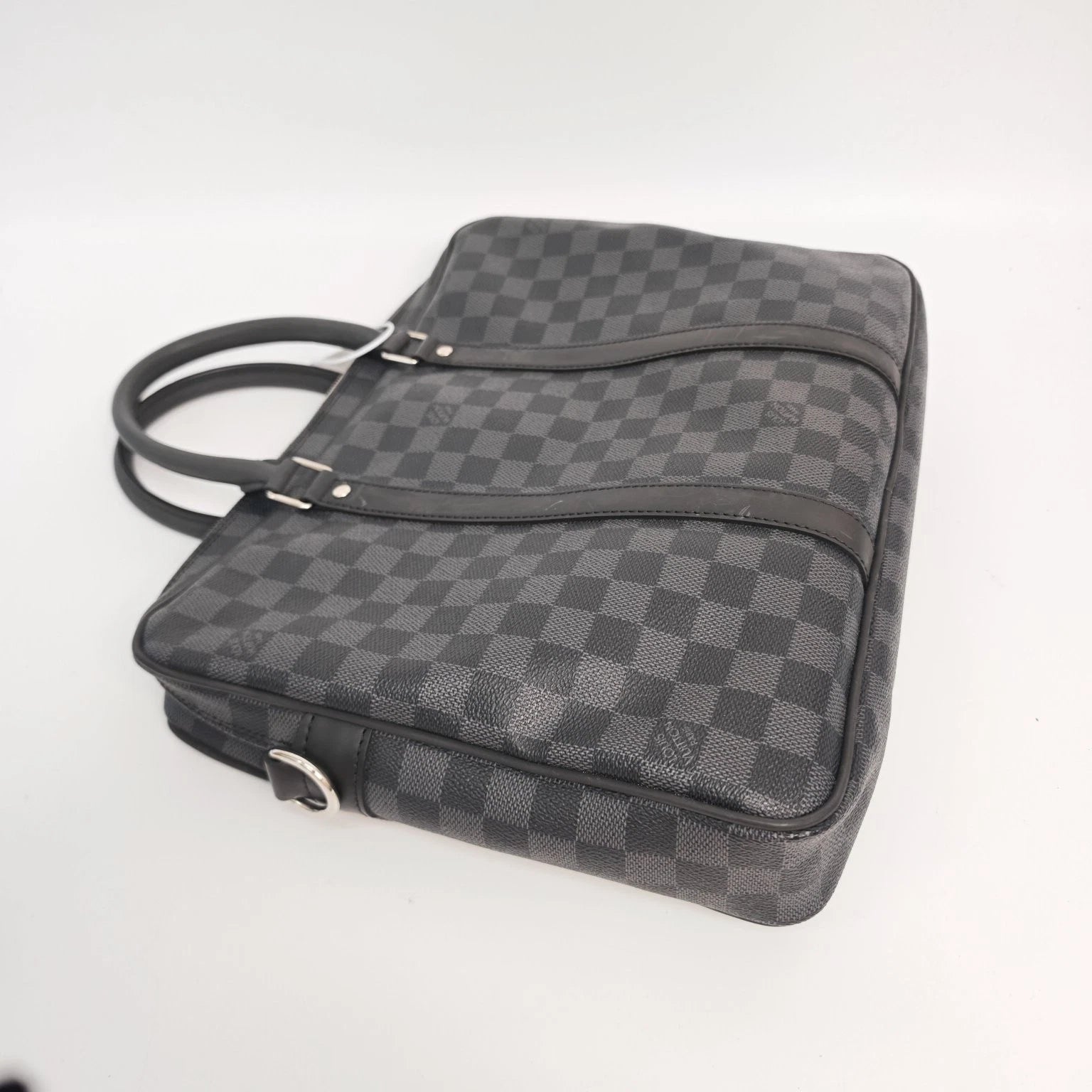 Authentic Louis Vuitton Black Gray Briefcase For Women