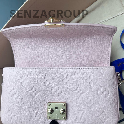 Louis Vuitton Pink Gold Monogram Leather Messenger Shoulder Bag Women
