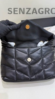 YSL Saint Laurent Loulou Puffer Mini Bag Black Gold - Classic Women's Fashion