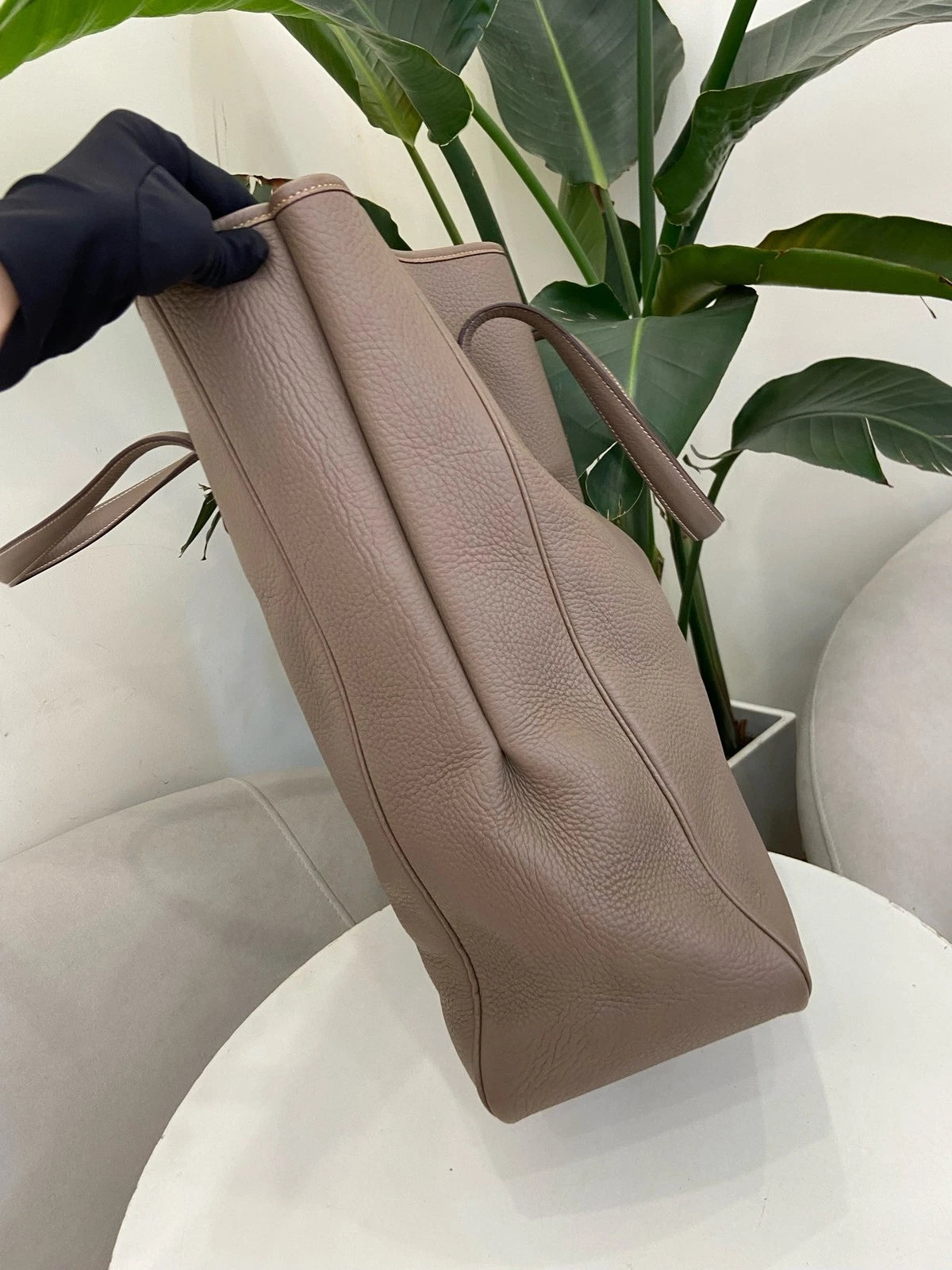 Hermes Victoria Tote Bag For Women Gray Leather
