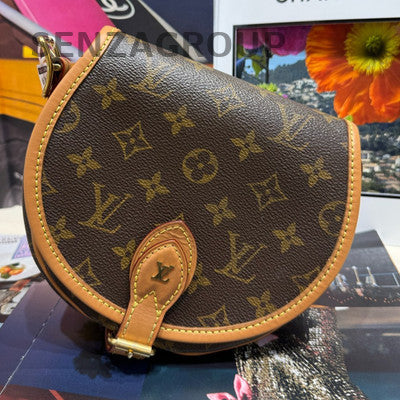 Louis Vuitton Monogram Saddle Crossbody Bag Brown Gold Hardware Classic Women