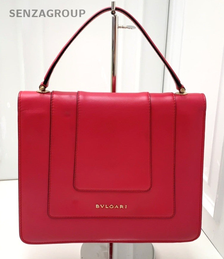 BVLGARI Serpenti Top Handle Shoulder Crossbody Bag Women Pink
