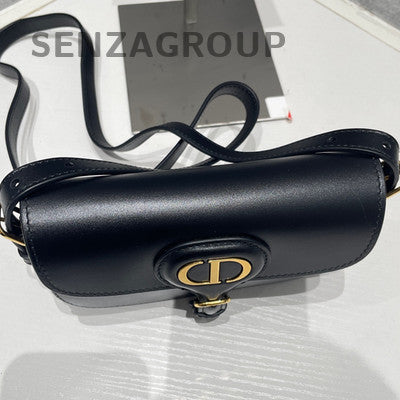 Dior Bobby Mini Black Gold Shoulder Crossbody Bag Classic Fashion Women