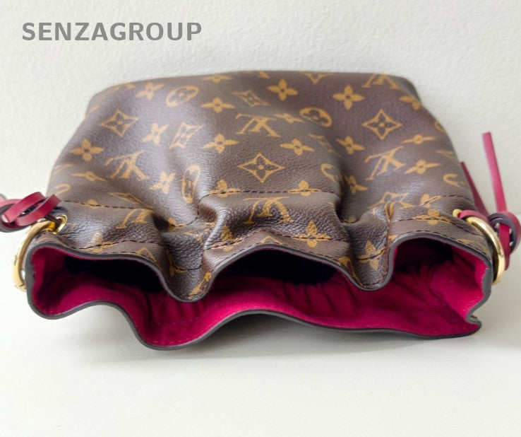 Louis Vuitton Monogram 2Way Crossbody Shoulder Bag Brown Gold Women Classic