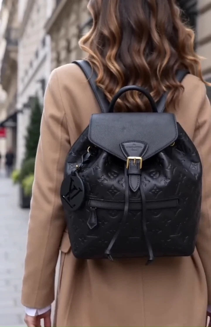 Louis Vuitton Montsouris Monogram Black Empreinte Backpack Almost Brand NEW