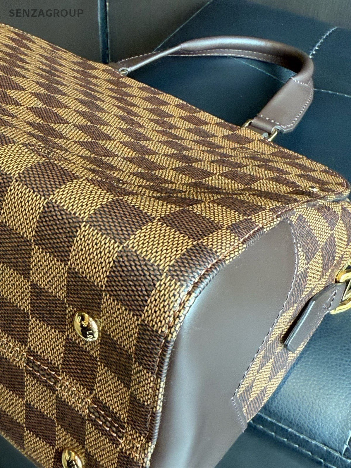 Louis Vuitton Kensington bowling Damier Ebene Top Handle 2way Shoulder Handbag