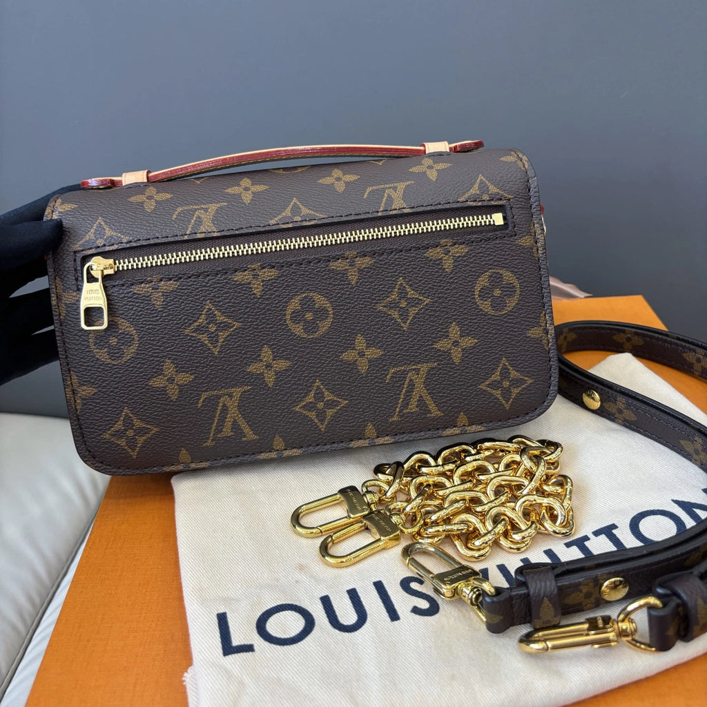 Louis Vuitton Metis PM Monogram Chain Shoulder Bag Crossbody Brown Gold