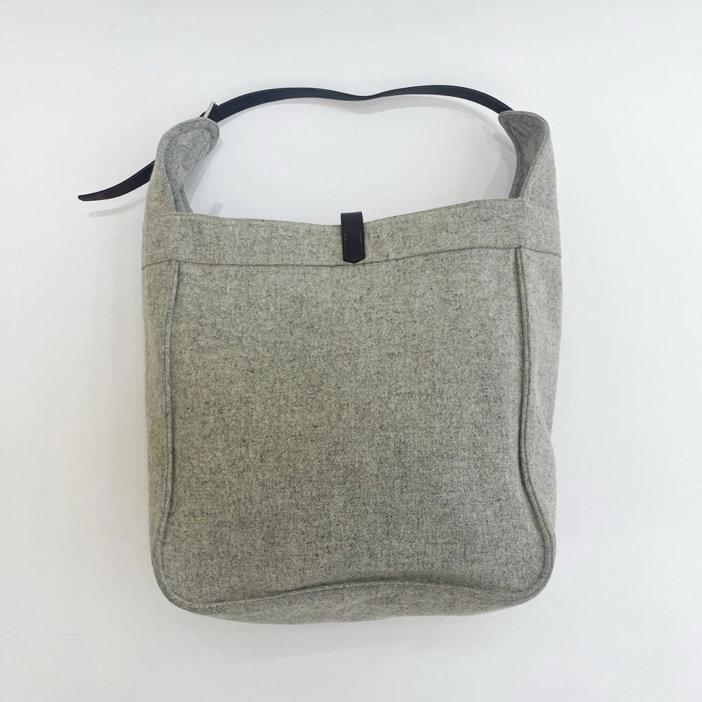 Hermes Marwari Tote Handbag Shoulder Bag Gray Silver Hardware