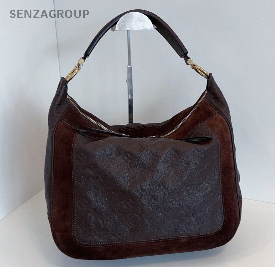 Louis Vuitton Audacieuse MM Hobo Top Handle Bag Shoulder Bag Brown Gold Women