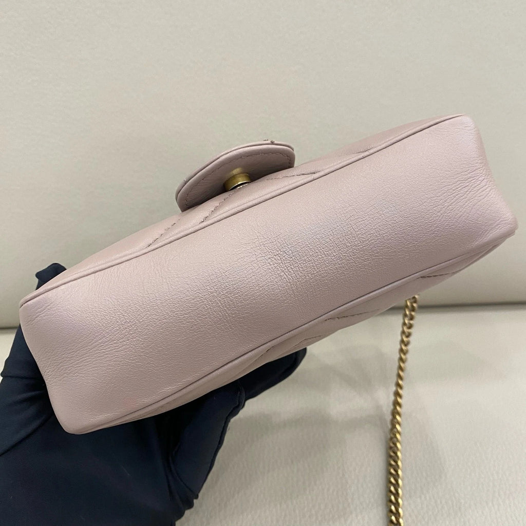 Gucci Marmont Nano Mini Beige Crossbody Bag Women