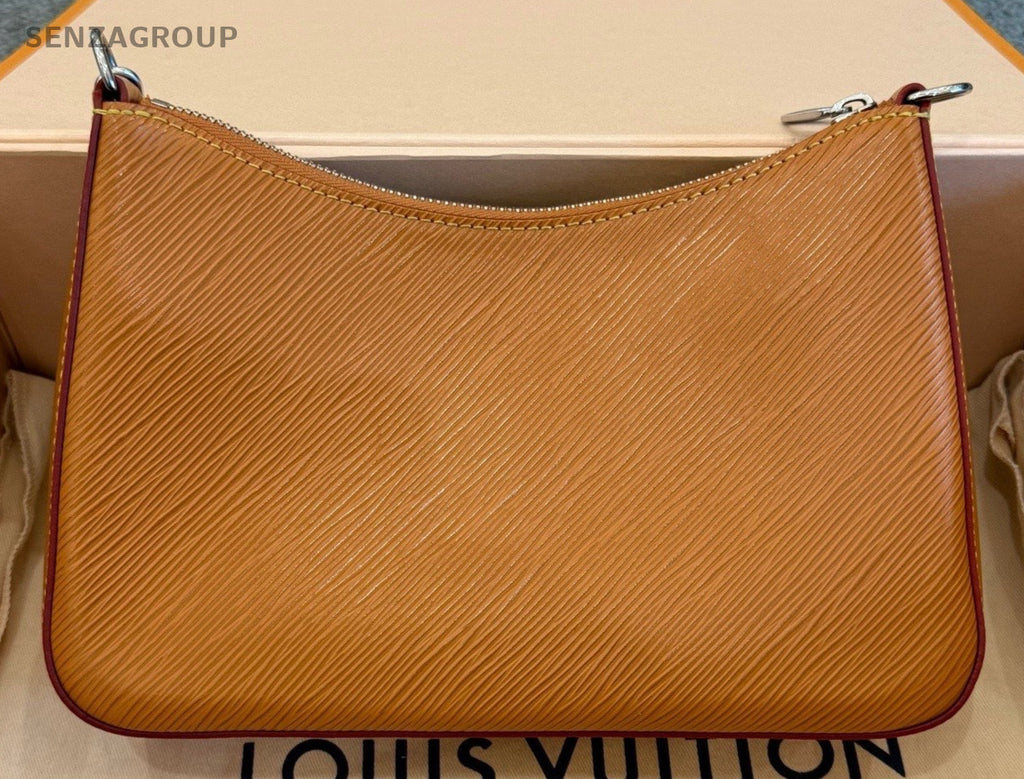 Louis Vuitton Marelle Epi Leather Shoulder Bag Crossbody Brown Silver Women