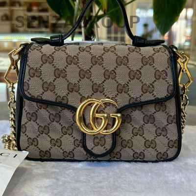 Gucci GG Marmont Canvas Messenger Shoulder Bag - Classic Women's