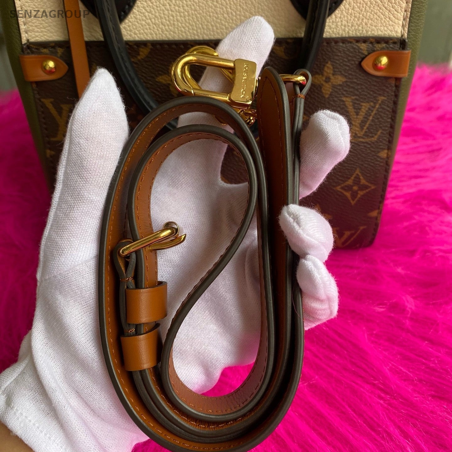 Louis Vuitton Fold tote Top Handle Mongram 2way Shoulder Handbag Women Brown