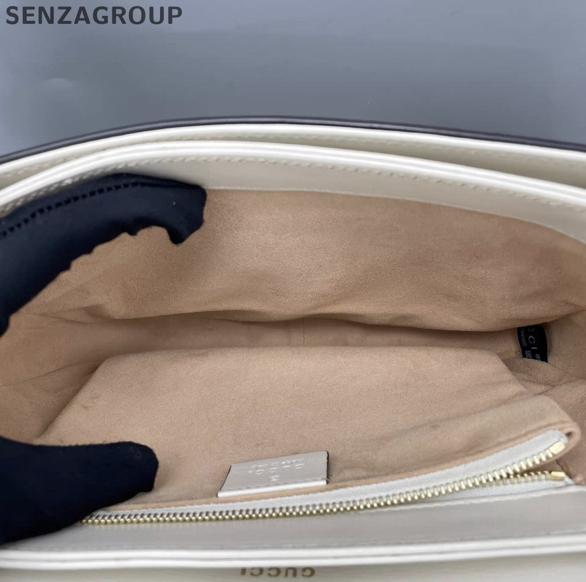Gucci 1955 Horsebit Medium Shoulder Bag White GG Supreme