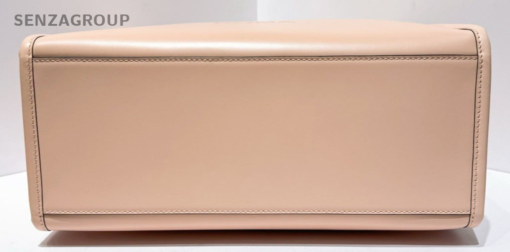 Fendi Tote MM Top Handle Bag Crossbody Pink Gold Used Women Classic
