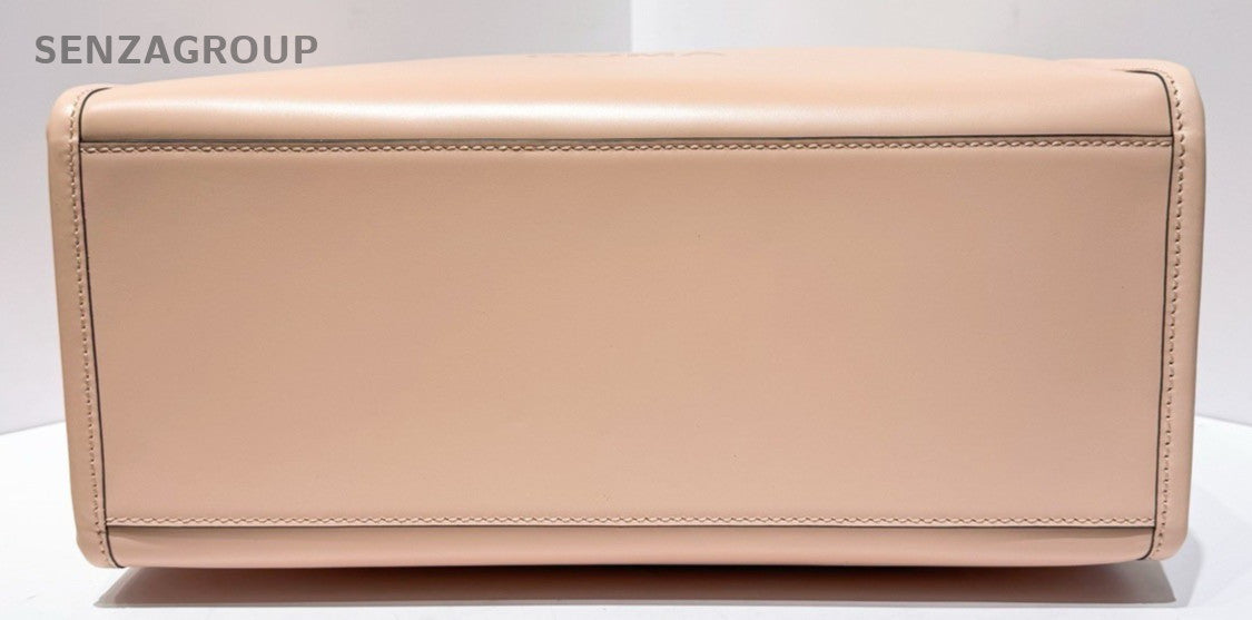 Fendi Tote MM Top Handle Bag Crossbody Pink Gold Used Women Classic