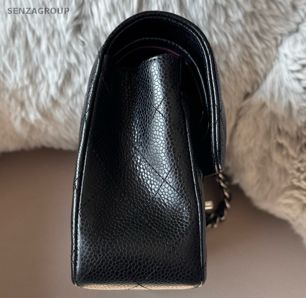 Chanel Classic Flap PM Chain Shoulder Bag Black Gold Women Fashion Diamond