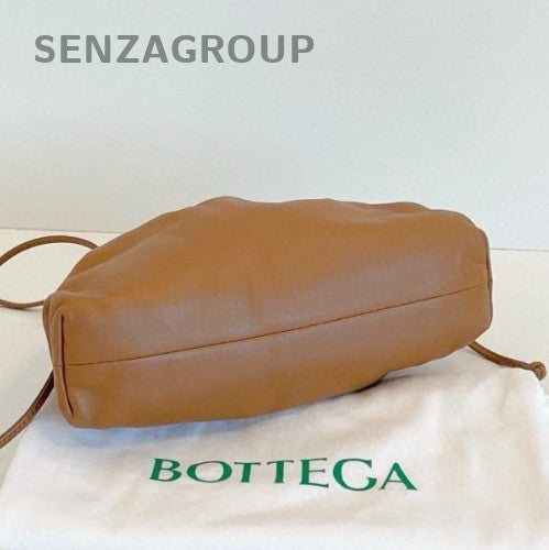 Bottega Veneta Mini Pouch Calfskin Leather Crossbody Brown Women Classic