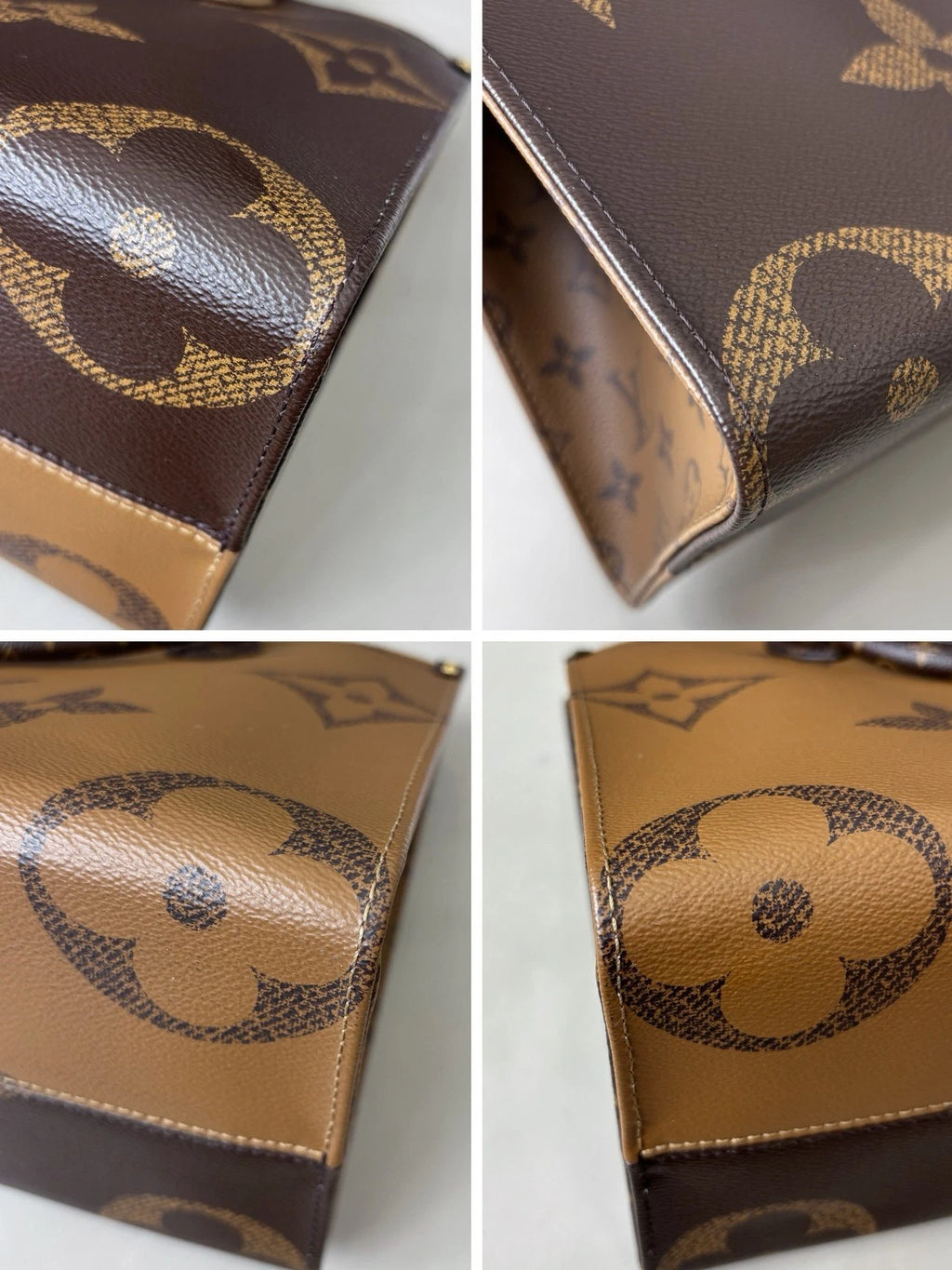Chip Version Louis Vuitton Onthego MM Monogram Canvas Tote Handbag Shoulder Bag