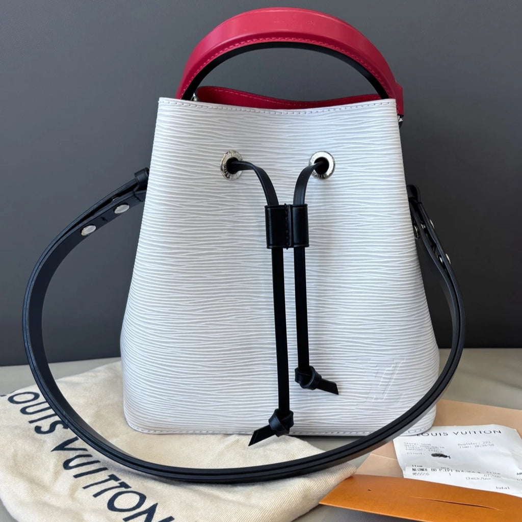 Louis Vuitton NeoNoe White Shoulder Bag Top Handle Excellent
