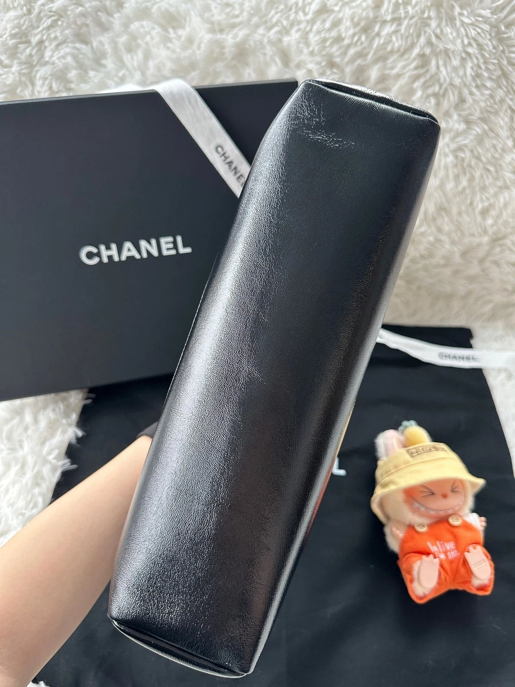CHANEL 31Bag Small Black Gold Lambskin Crossbody Shoulder Bag Women