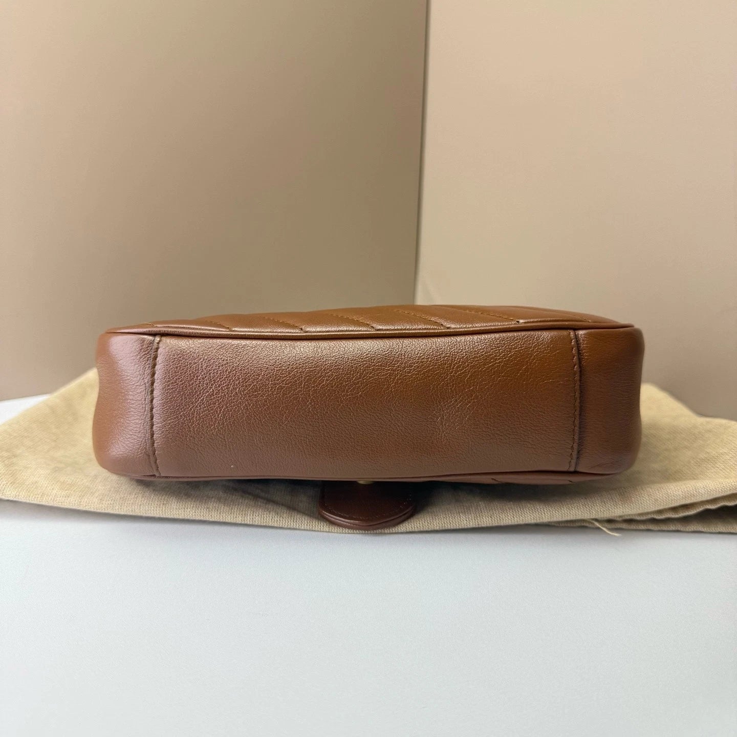 GUCCI Marmont22 Brown Chain Shoulder Bag For Women