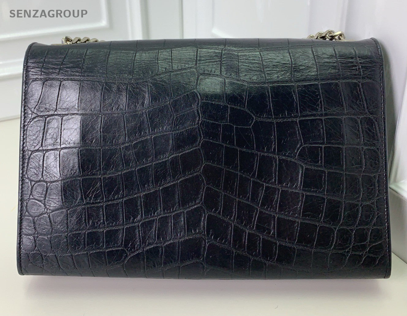 Saint Laurent Kate Fringe Clutch Bag Black Silver Used Women Classic