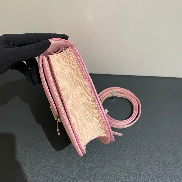 Celine Box 2Way Shoulder Bag Crossbody Pink Used Women Classic Fashion D