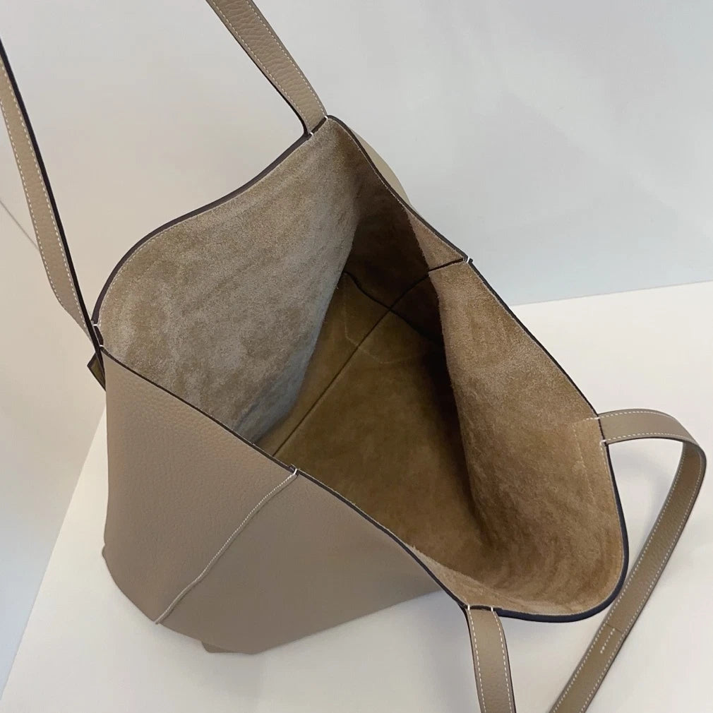 Hermes Cabaseiller Tote Shoulder Bag Gray Used Women Classic