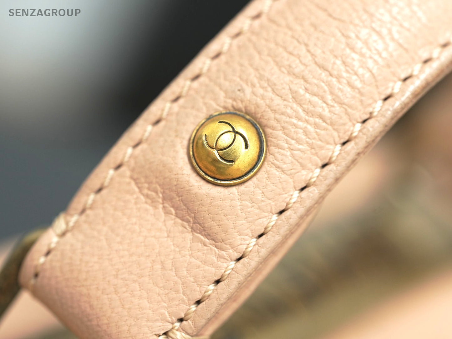 CHANEL Top Handle Diamond pattern Handbag Pink Gold Shoulder bag