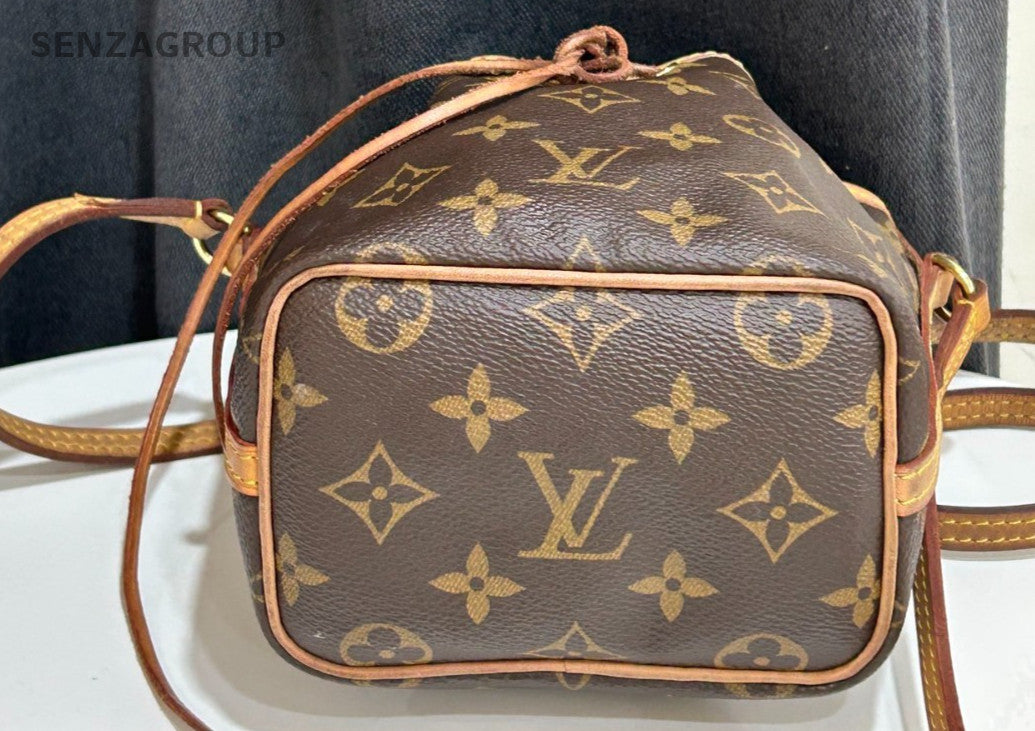 Louis Vuitton Nano Noe Monogram Drawstring Shoulder bag Crossbody Canvas Women