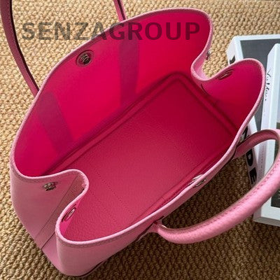 Hermès Garden Party 30 Tote Bag Pink Silver Hardware Classic Women