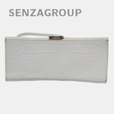Balenciaga Hourglass Small Silver Leather Shoulder Bag