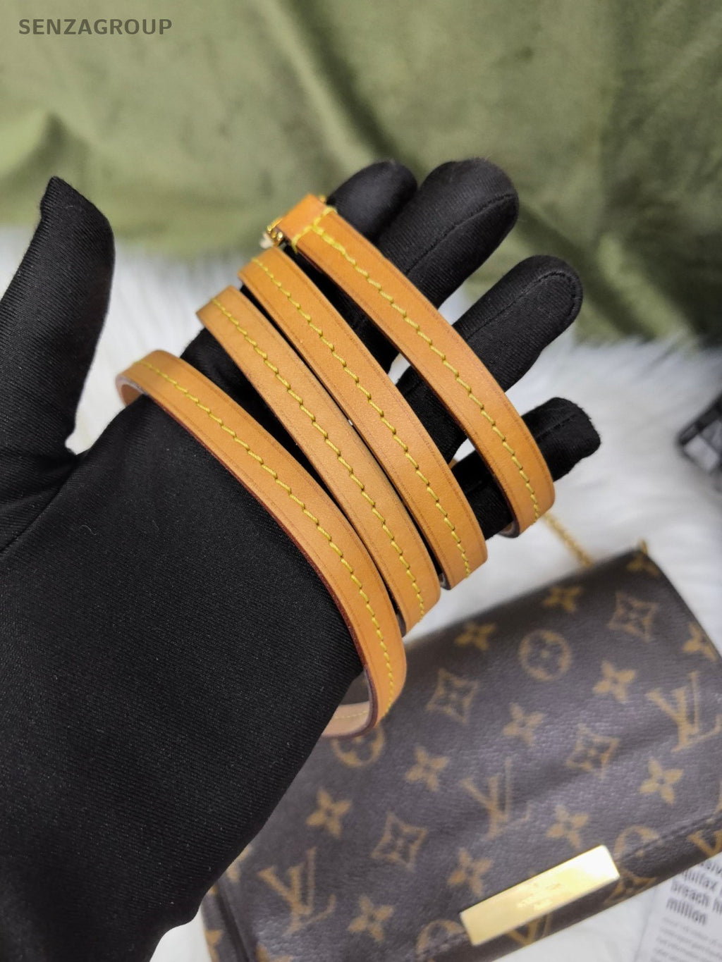 Louis Vuitton Monogram Favorite PM Leather Shoulder Crossbody Bag Women Brown
